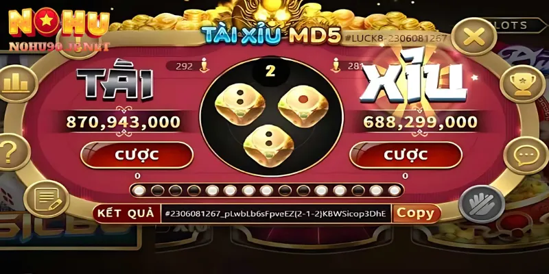 Ưu đãi tài xỉu MD5 Nohu90 với khuyến mãi hoàn xu hấp dẫn